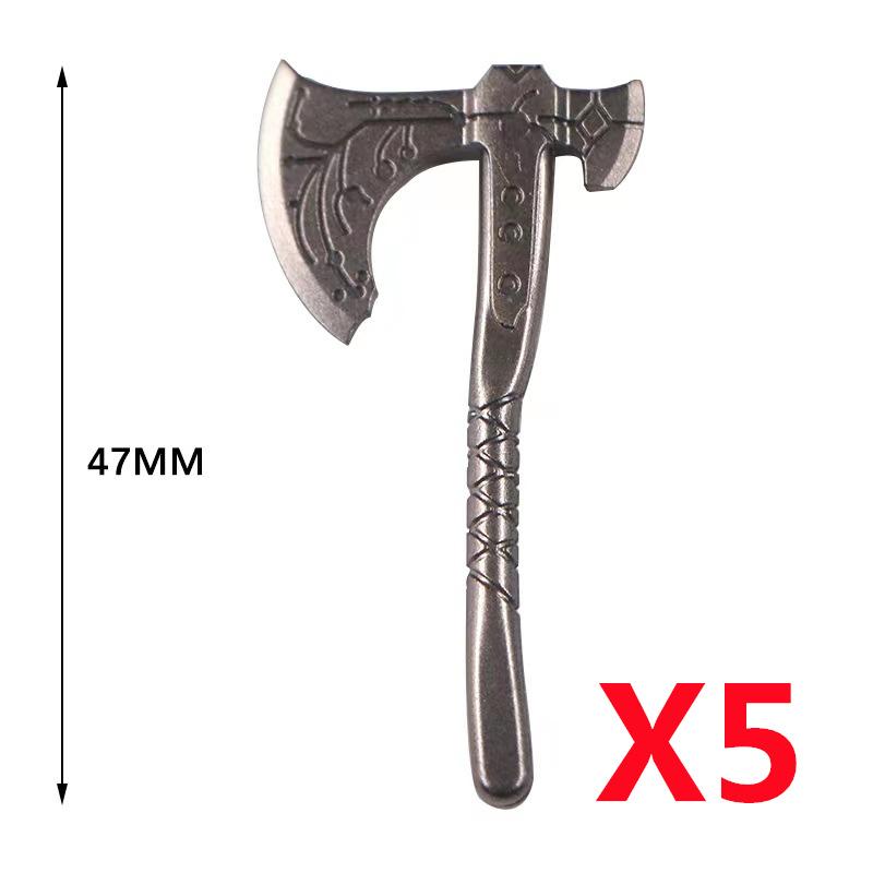 MOC Medieval Military Anime Figures Weapons Building Blocks Toys Soldiers Shield Sword Bow Trident Ax Gun Hammer DIY Gifts K027