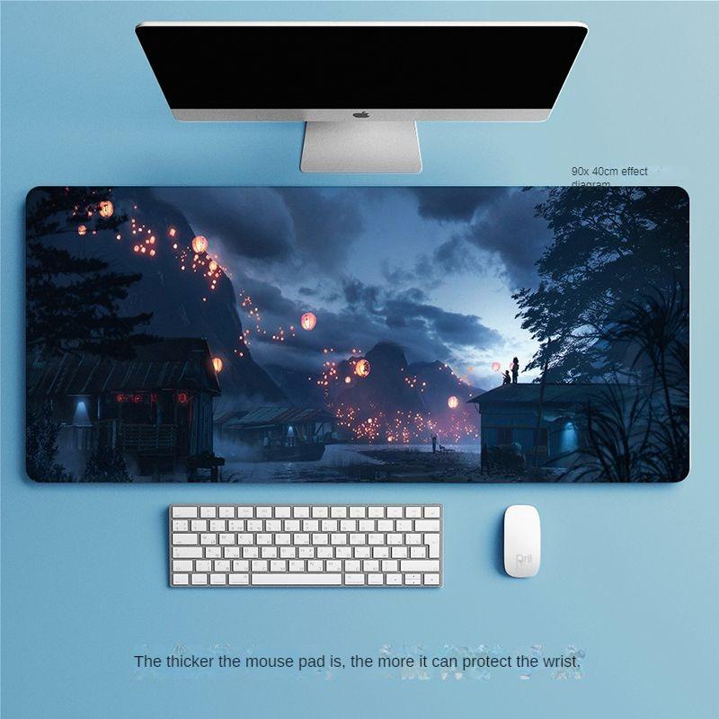 Mauspad, übergroß, Büro-Tastenkombination, integriertes Schloss, verdickt, individuell, gut aussehend, für Studenten, Computer, E-Sport, Tischmatte