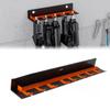 Garage Workshop Pneumatic Tool Rack Wall Mounted Organizer Space Efficient Iron Construction Holds Multiple Tools