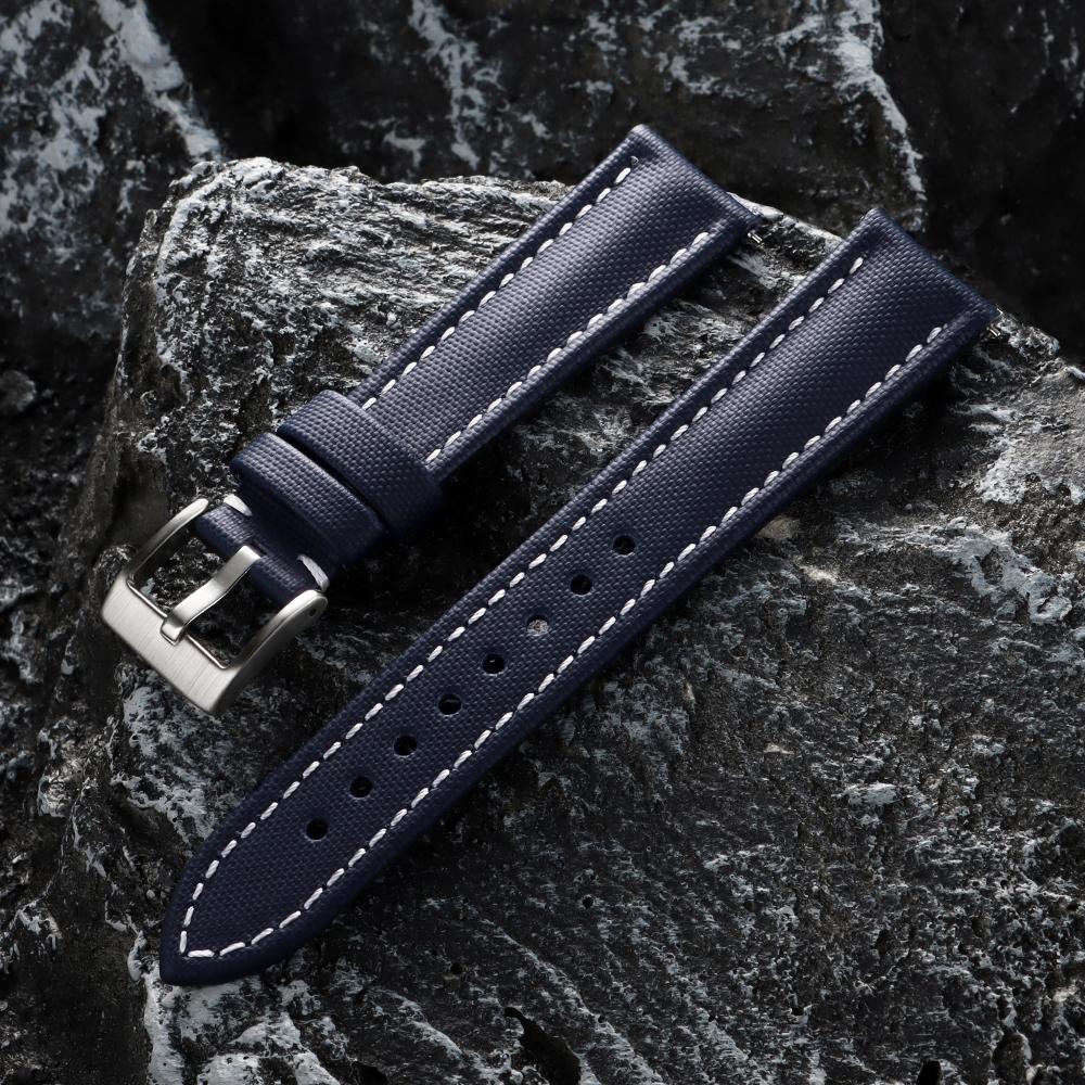18 19 20mm 21mm 22mm Wodoodporny Wytrzymały Nylonowy Pasek do Zegarka Premium Pasek z Materiału Żaglowego Wytrzymały Nylonowy Bransoleta z Szybkim Mocowaniem Pasek na Nadgarstek