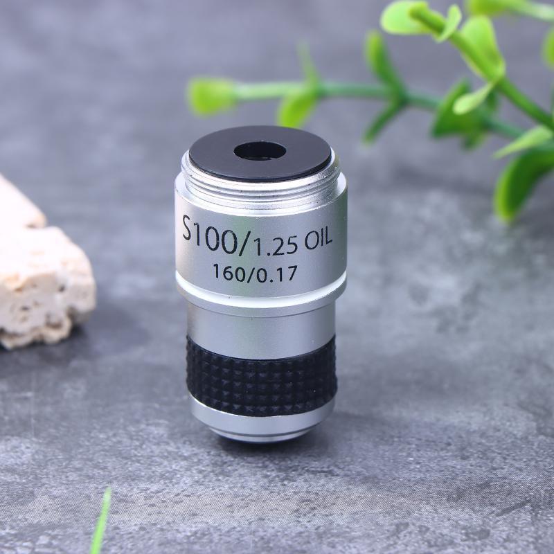185 4X 40X 100X Biologisches Mikroskop Achromatisches Objektiv Mikroskopobjektivadapter Kompaktes Objektiv Langlebig