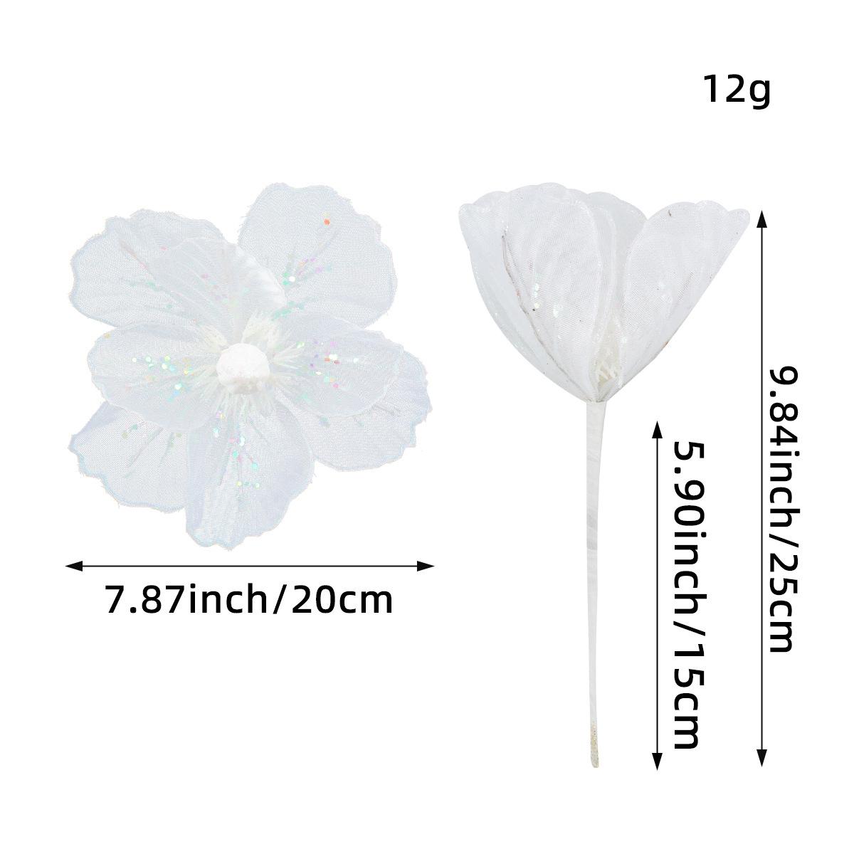 

Mesh Christmas Flower Decoration Props, Christmas Tree Fabric Arrangement Flower Party Arrangement Diy Fake Flower Accessories