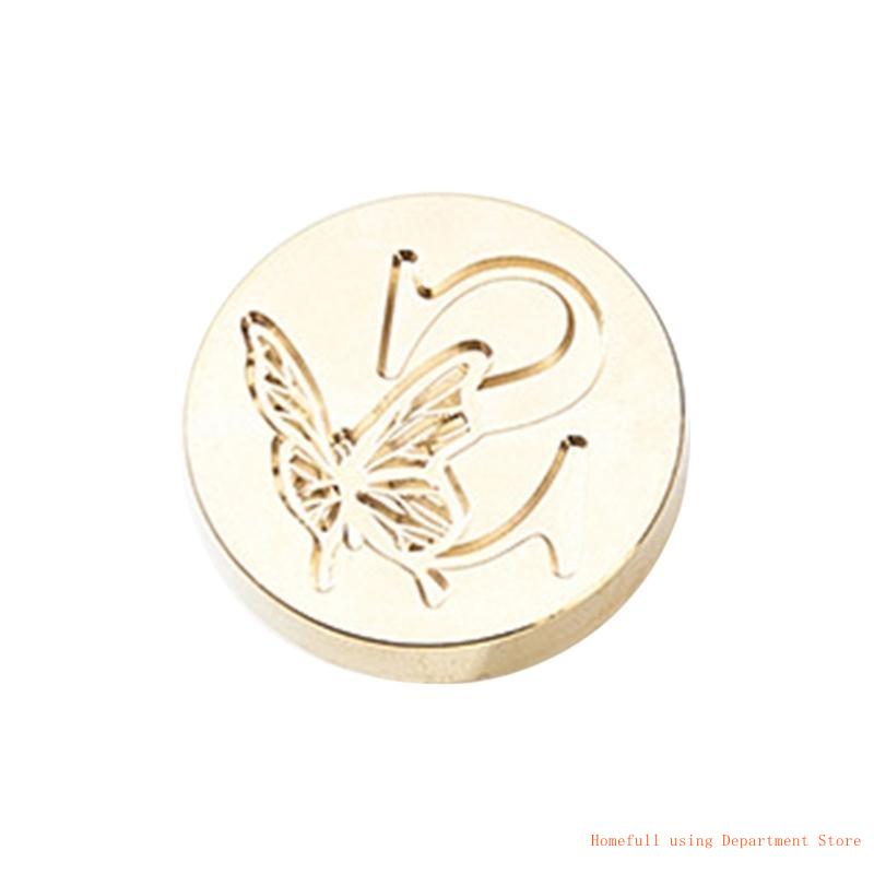 Butterfly Letter Pattern Wax Stamp Head, Sealing Wax Stamp Head Replacement