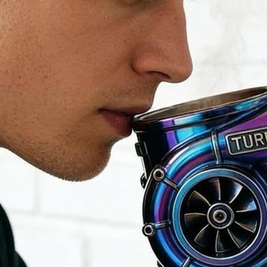 V8 Engine Stainless Steel Cup Car Engine Coffee Mug with Insulated Handle Automotive Engine Water Drinking Cup Mechanics Car Lovers Gifts