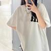 White short-sleeved t-shirt women's summer new pure cotton loose large size half-sleeved t-shirt lower clothes missing small top