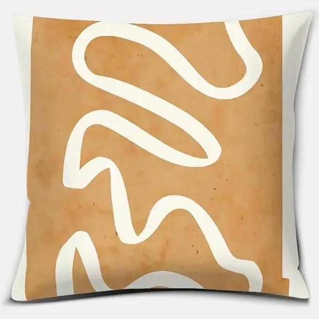 Warm Color Geometric Series Throw Pillow Home Office Decoration Bedroom Sofa Car Cushion Cover With Zipper Pillowcase