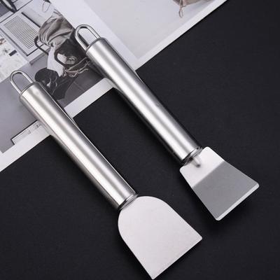 2Pcs Cleaning Shovel for Stubborn Oil Multipurpose Cleaning Cutter for Dishes Stainless Steel Cleaning Shovel Kitchen Cleaner