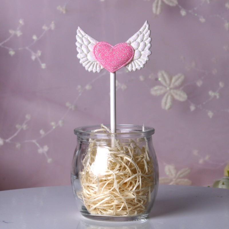 Pink Themed Cake Decor: Heart & Cloud Balloons with Insert Cards for Birthday Parties