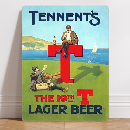 

Personalised Sign Metal Bar Pub Tennentaposs Lager Beer T Golf Vintage Advert aluminum 20x30cm