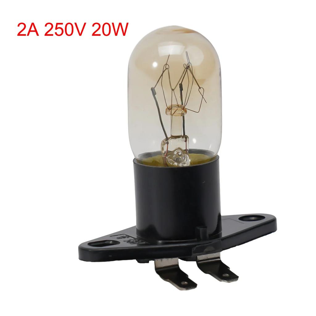 2A 250V 25W Microwave Oven Bulb High Temperature Resistant Microwave Oven Bulb Household Clear Glass Refrigerator Lighting Bulb