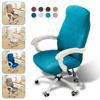 Office Chair Covers Zipper Stretch Micro-waterproof Leathaire Computer Rotating Chair Cover Nano-technology Cloth Seat Cover