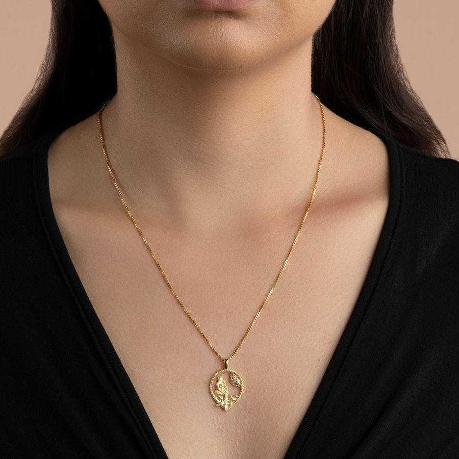 Athena Medusa Mermaid Chimera Necklace - Copper Plated Gold Clavicle Chain for Women