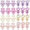 80 Pcs Cute Flower Paper Clips Set, Floral Paper Clips for Office Supplies Organization (Flower Shape 1)