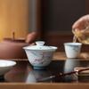 Xiangyun Meihualu Ceramic Hand-held Teacup - Heat-Resistant Gaiwan Tea Bowl