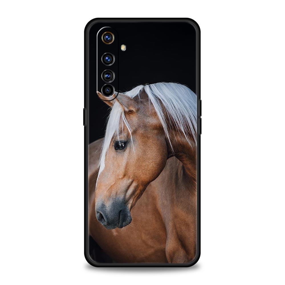 Animal Horse Soft TPU For Realme 13 12 11 10 9 Pro Plus GT3 GT2 C21 C25 C35 C53 C55 C67 Pro 5G Phone Case Cover Fundas Capas Bag