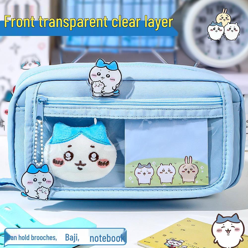 Chiikawa Cute Badge Pencil Case for School-Age Kids