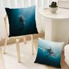 Blue Ocean Eagles Shark Angle Pillow Case Sofa Decorative Home Double-sided Printing Short Plush Cushion Pillow Cover Gift