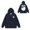 Trendy brand zipper hooded autumn and winter new letter flame pai jiu couple coat