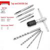 Hand Tapping and Die Threading Tool Set with Wrench