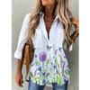 Trendy New Women's Clothing Digital Printed Long Sleeved Shirt Women's Shirt Top
