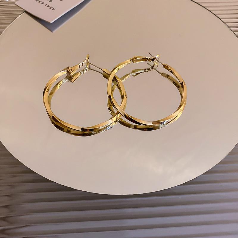 Metal Simple Versatile Earrings Personality Exaggerated Earrings Temperament Advanced Sense Earrings Fashion Earrings Women