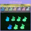 Décoration Lapin Lumineux Joueuse en Résine Pour Pots de Plantes d'Intérieur et Décoration de Bureau