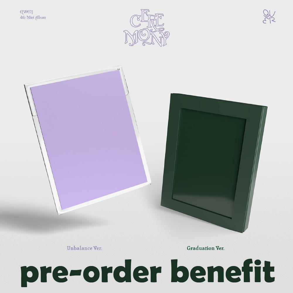 Предзаказ 4-го мини-альбома QWER CEREMONY Стандартная версия. и Weverse POB Random ver.