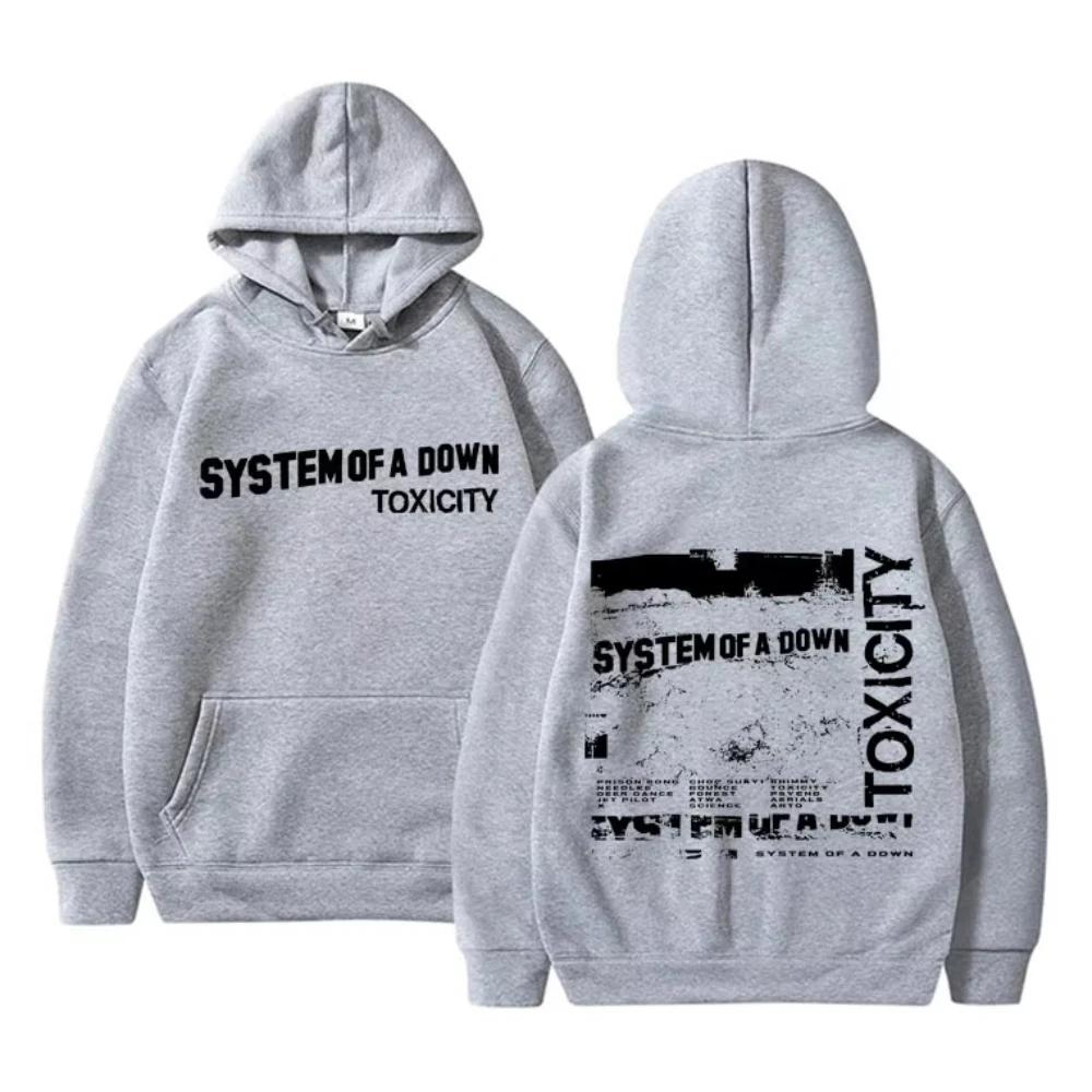 System of A Down Toxicity Album Graphic Hoodies Men Women Gothic Rock Oversized Sweatshirt Male 90s Alternative Metal Streetwear
