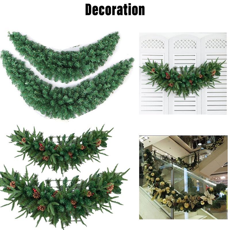 Hochwertige Pvc Weihnachtsdeko 90/120/150cm Grün Hörner 1.2m Mondsichel Ranke