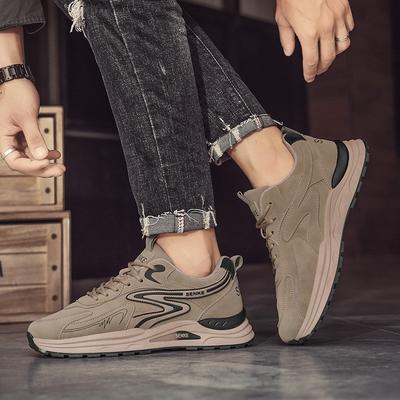 Nieuwe Herfst Sportschoenen voor Mannen, Outdoor Reizen, Bergbeklimmen, Wandelen, Hoogteverhogende Dikke Zool Werk Schoenen