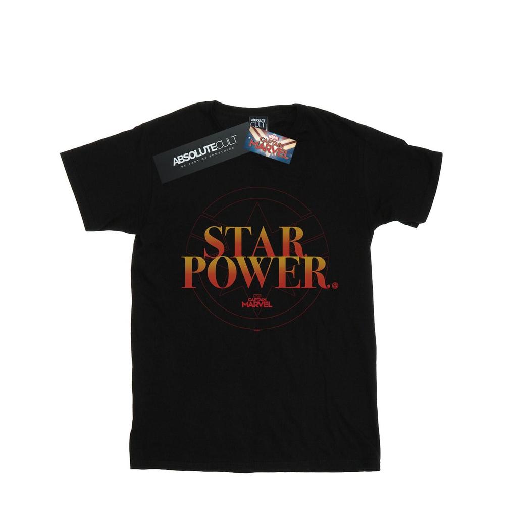 Marvel Mens Captain Marvel Star Power T-Shirt