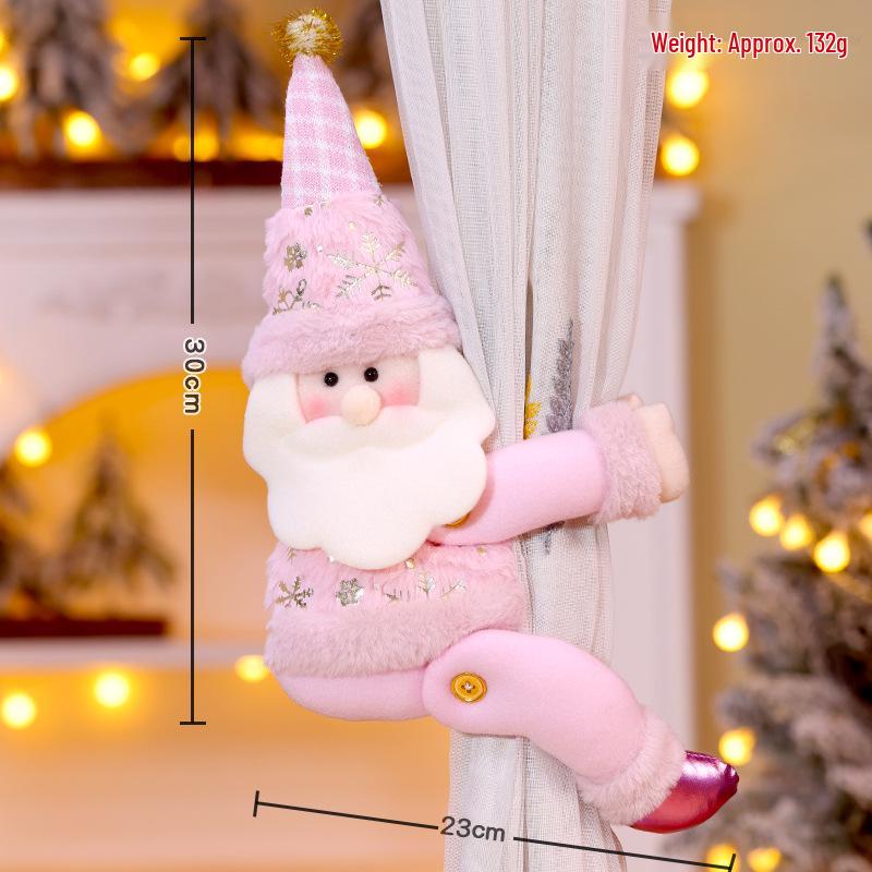 Kreative Weihnachts-Raffhalter: Schneemann & Alter Mann Cartoon Ornamente