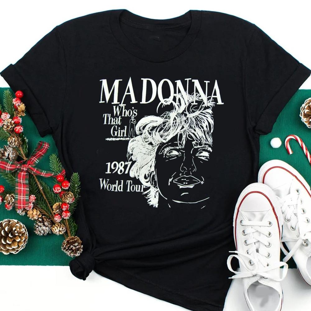 MADONNA WHO S THAT GIRL band All size Gift fans Shirt One Sides A340 Unisex T-Shirt S