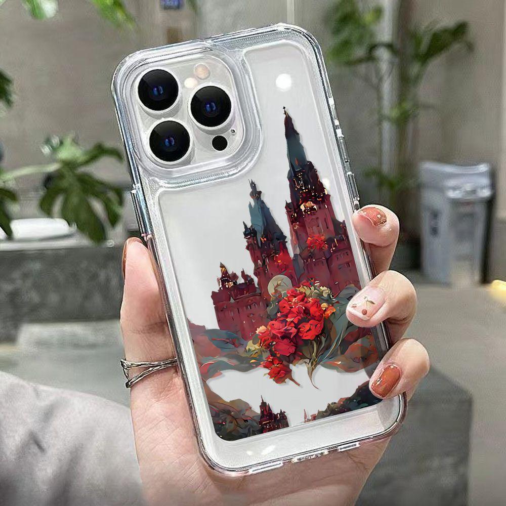 Retro Flower Castle for iPhone16PorMax New Phone Case 13 Apple 12/14 Retro 15