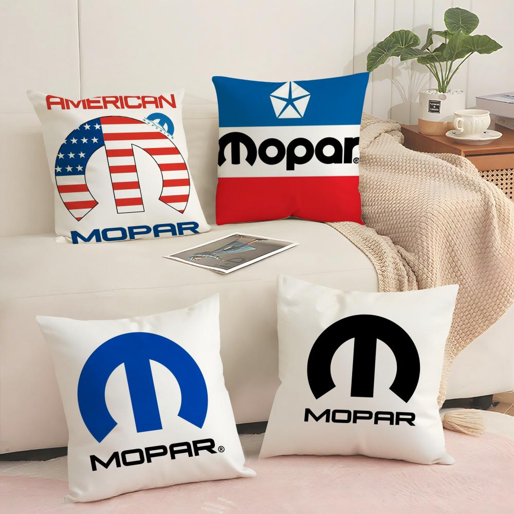 Klassische MMopar Kissenbezüge Kurzer Plüsch Beidseitiger Druck Quadratische Dekokissen für Sofa Zuhause