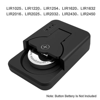 Caricabatterie a bottone ricaricabile di tipo C Mini batteria a bottone al litio Caricabatterie USB C per batteria LIR2032, LIR1632, LIR2025, LIR2016