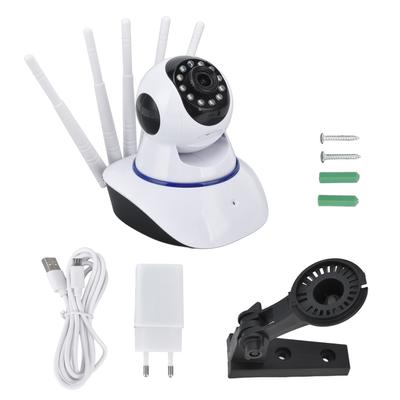 Caméra HD Intelligente avec 5 Antennes Caméra Panoramique 360 degrés Vision Nocturne Détection de Mouvement Interphone Bidirectionnel pour