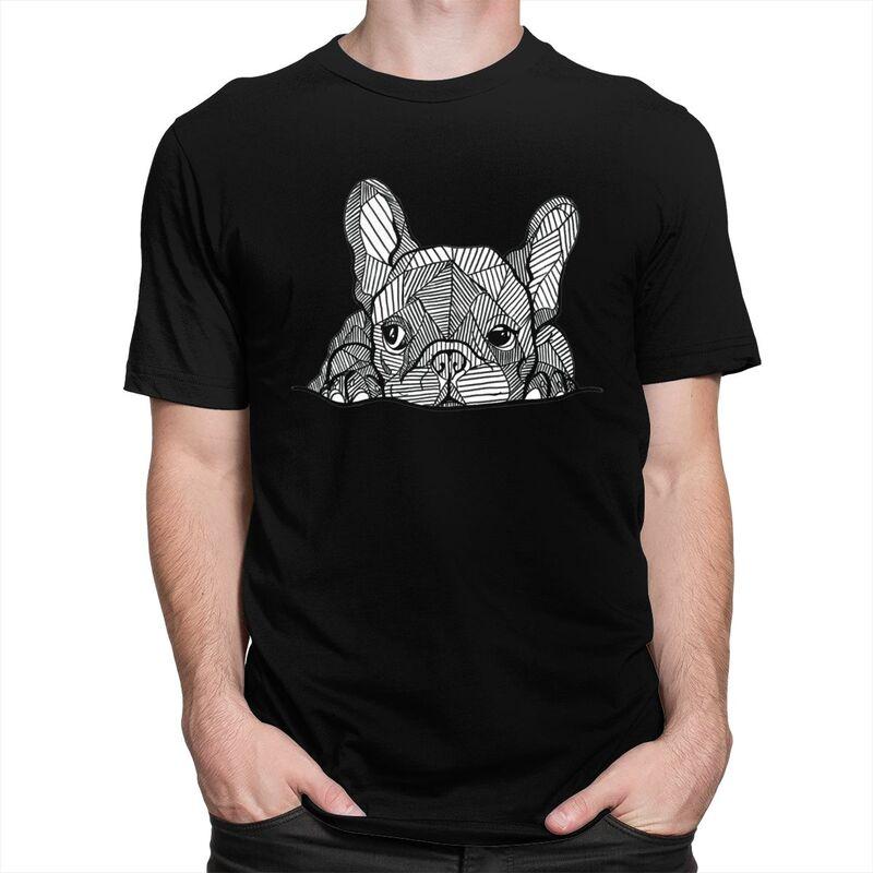 Custom Cool French Bulldog T Shirt Men 100 Cotton Tshirt Frenchie Dog Tee Tops Streetwear Tshirt