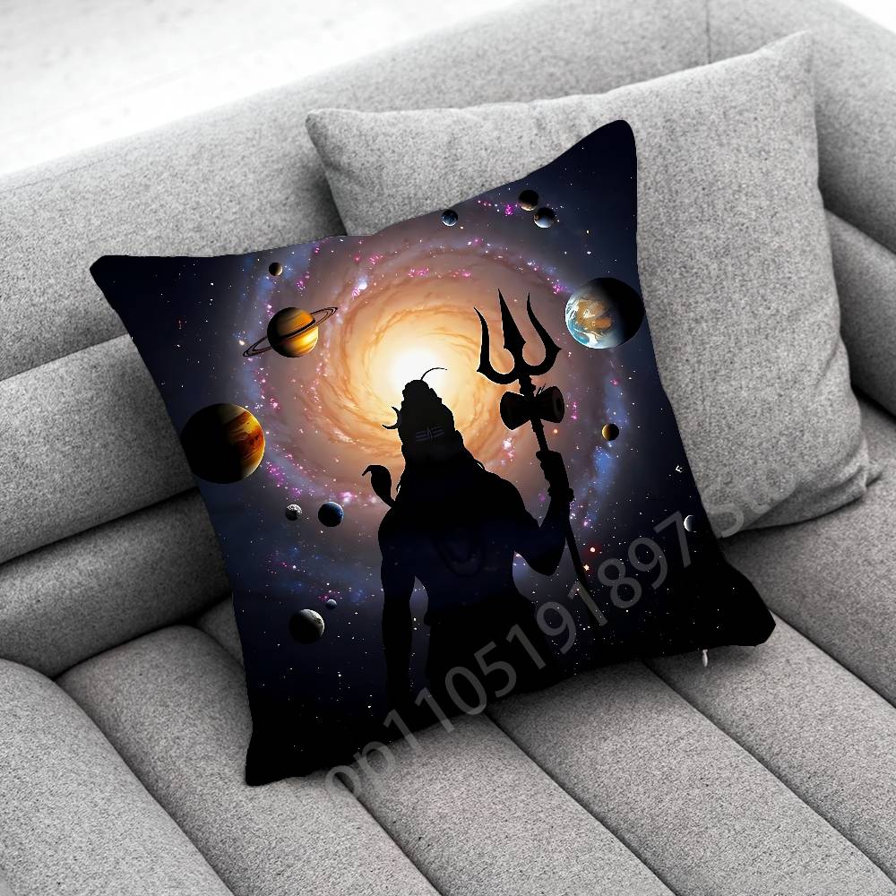 Indie Pán Šiva Brahma Višnu Povlak na polštář Pro 55x55cm 40x40cm 45x45cm 50x50cm 30x30cm Čtvercový kancelářský povlak na polštář