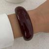 Ingemark Y2K Boho Thick Resin Acrylic Open Wide Bangles for Women New Trend Vintage Irregular Chunky Arm Bracelets Daily Jewelry