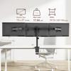 3 Monitor Desk Mount for Computer Screens Fits 13-27 Inch, Holds Up To 17 lbs,Triple Monitor Arm Heavy Duty Monitor Stand Swivel