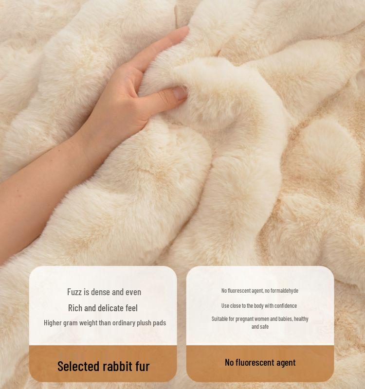 Anti-Rabbit Fur Bubble Fleece Rugs and Cushions for Sofa, Bedside, and Coffee Table