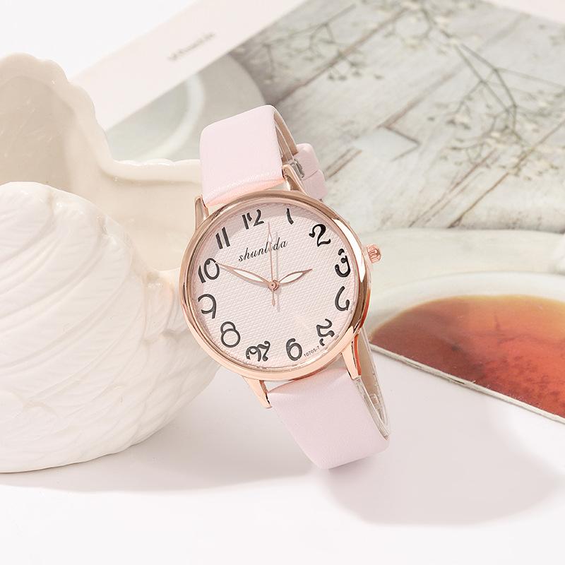 Belt Ladies Watch Fashion Temperament Student Watch Simple Temperament Quartz Watch Ladies