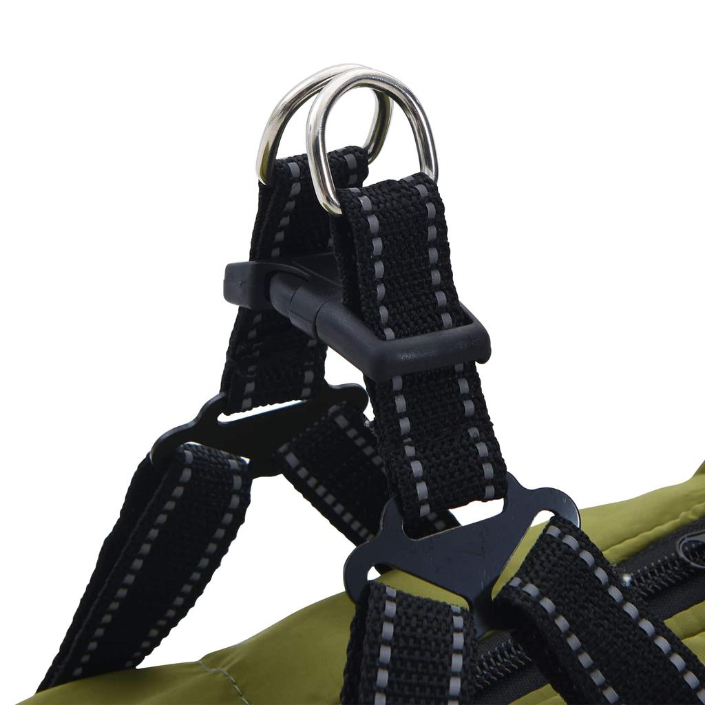 Dog Coat Olive Green L28 Fleece and Polyester