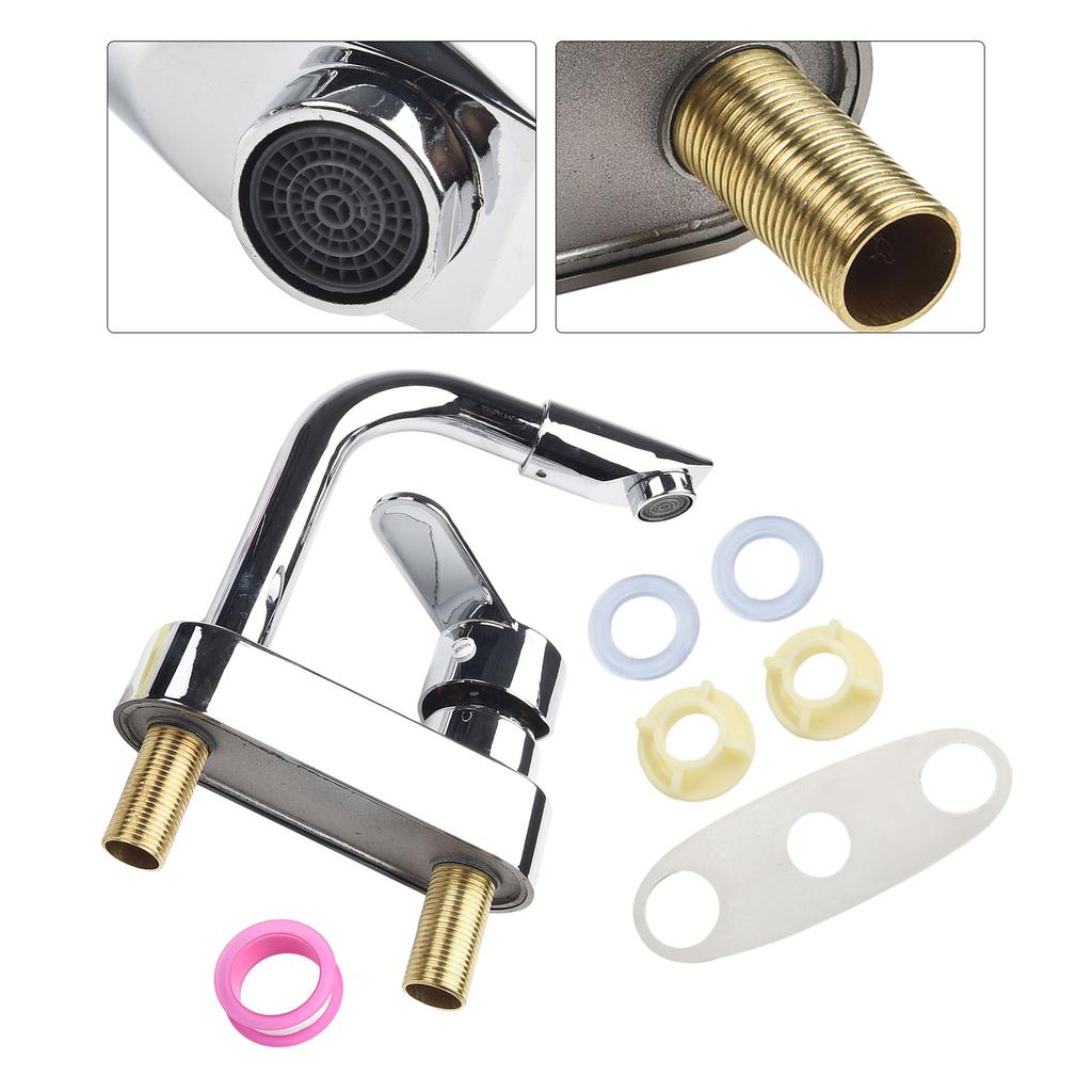 Bathroom Basin Faucet Hot And Cold Water Faucet Single Handle Deck Mounted Bathroom Washbasin  360° Rotating Water Tap