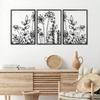 Aesthetic Metal Wall Art for Living Room, Bedroom Office Decor, Minimalist Nature Plant Prints, Easy to Hang, Housewarming Gift for Women