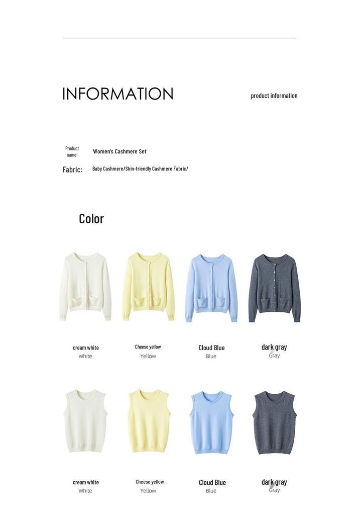 Women's 12-Gauge Short Round-Neck Cashmere Cardigan