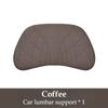 Memory Foam Car Neck Pillow Waist Pillow Nappa Leather Car Headrest And Lumbar Set Seat Accessories Car Neck And Lumbar Support