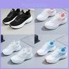 White Womens Lightweight Breathable Running Shoes With Shock Absorption For Spring Casual Wear