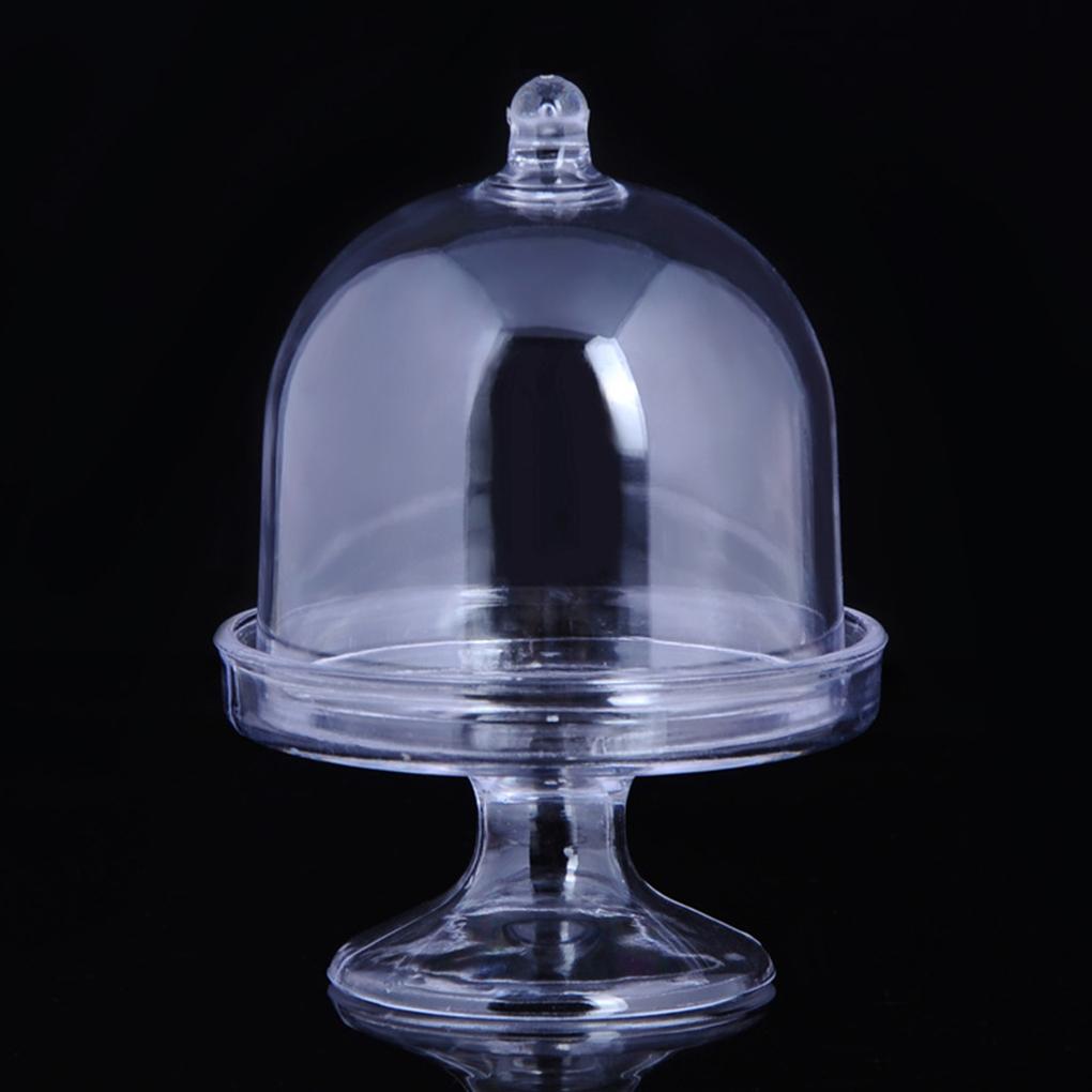 12Pcs Mini Cake Stand Sweet Cupcake Box Plastic Candy Box Wedding Party Favor